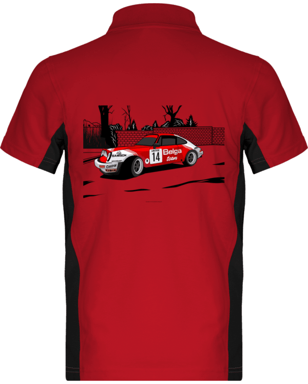 Polo Porsche 911 RSR Belga Team rallye VHC - Red / Black - Back