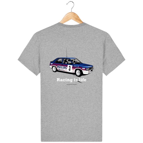 GrA Deco Philips R11 Turbo Rally T-shirt Jean Ragnotti - Heather Gray - Back