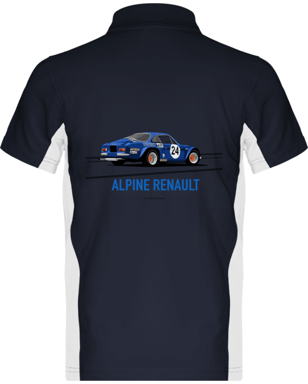 T Shirt ALPINE RENAULT A110 championne du monde 1973 coloris classiques - Navy / White - Dos