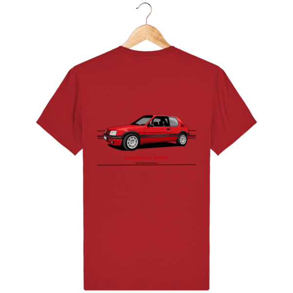 T-Shirt 205 GTI Addict classic colors - Red - Back