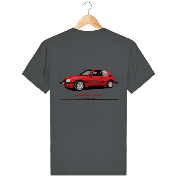 T-Shirt 205 GTI Addict coloris classiques - Anthracite - Dos