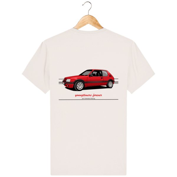 T-Shirt 205 GTI Addict classic colors - Vintage White - Back