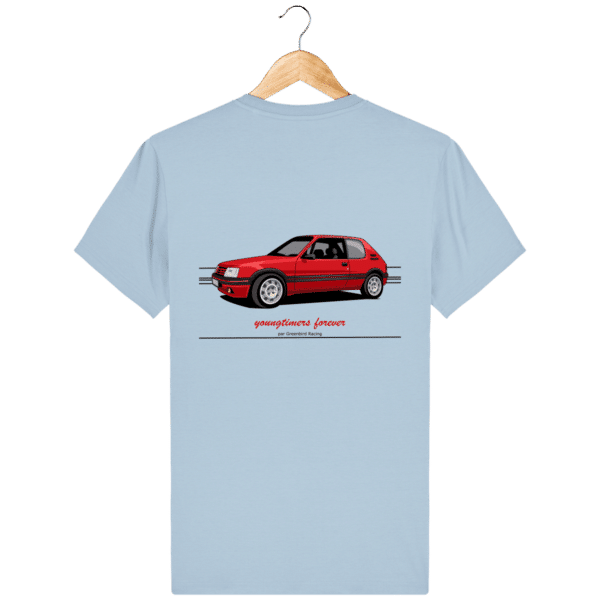 T-Shirt 205 GTI Addict coloris classiques - Sky blue - Dos