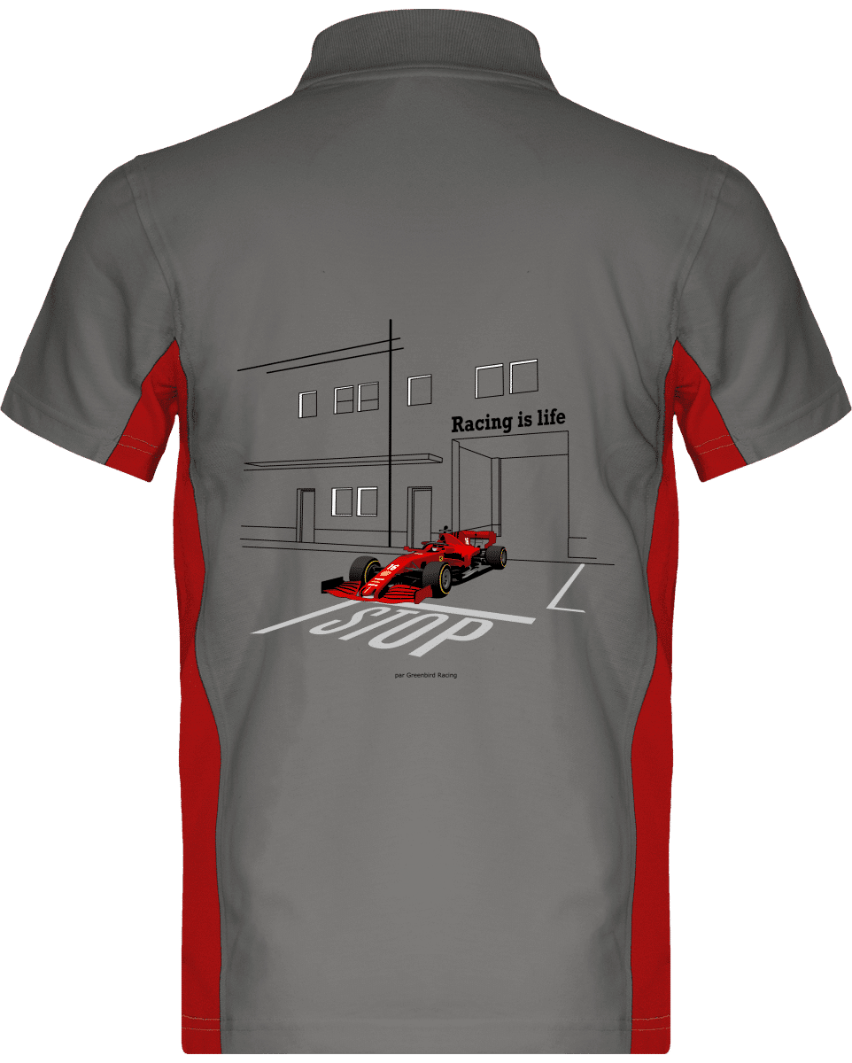 Polo Formule 1 Ferrari SF1000 charles Leclerc 2020 - Greenbird-racing