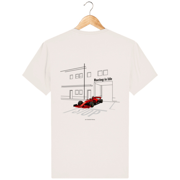 T-shirt dessin Formule 1 2020 SF1000 Charles Leclerc - Vintage White - Dos