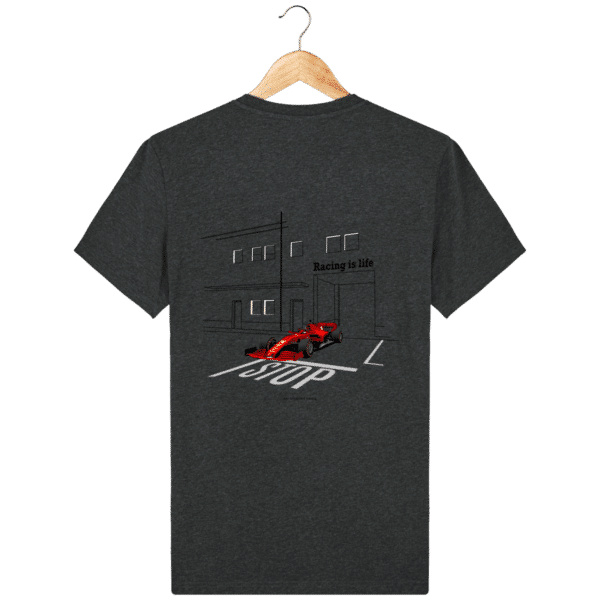 T-shirt dessin Formule 1 2020 SF1000 Charles Leclerc - Dark Heather Grey - Dos