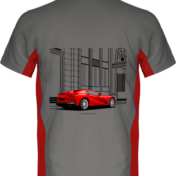 Polo Ferrari 812 GTS - Light Grey / Red - Dos