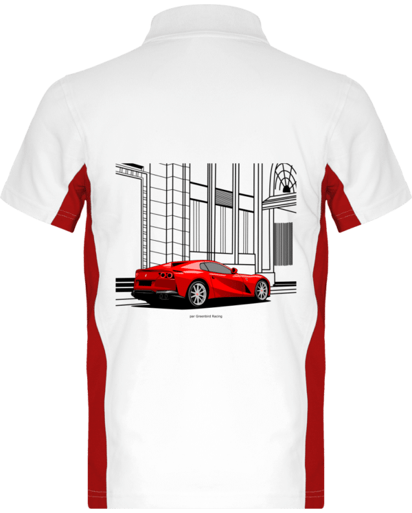 Ferrari 812 GTS Polo - White / Red - Back