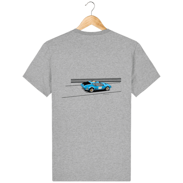 Alpine A310 group 4 rally VHC blue t-shirt - Heather Gray - Back