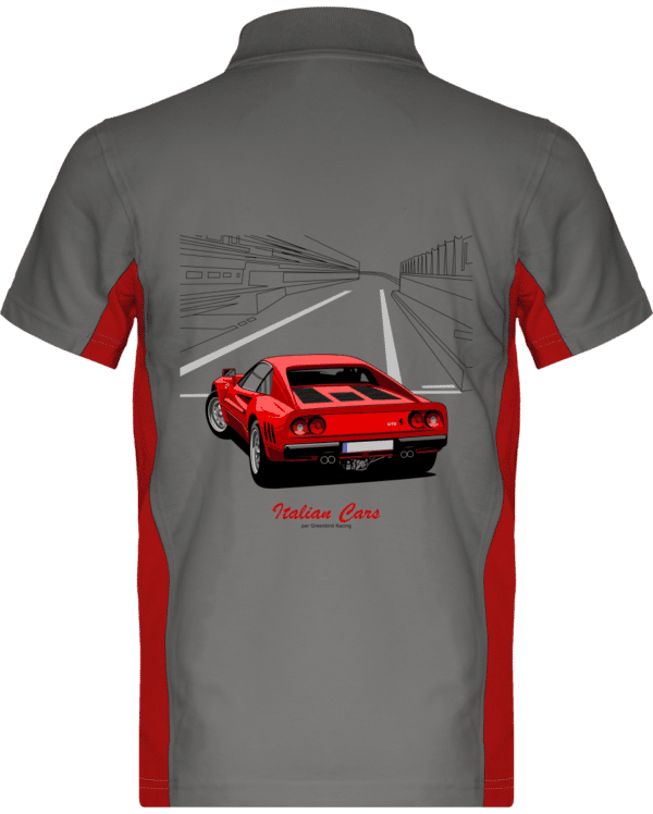 Polo Ferrari 28 GTO 1984 - Light Gray / Red - Back