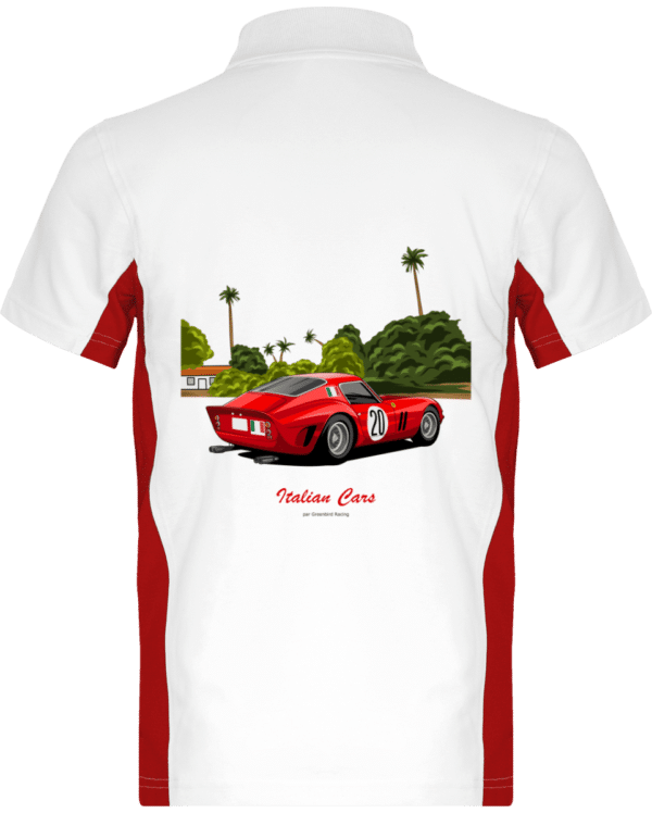 Ferrari GTO T-shirt - White / Red - Back