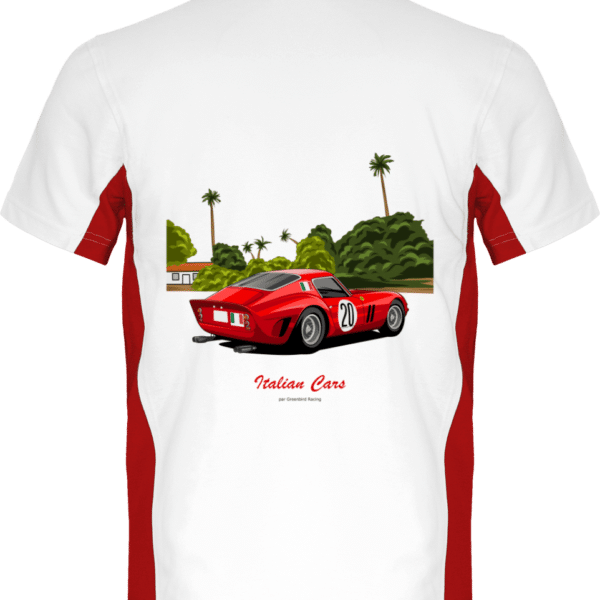 Ferrari GTO T-shirt - White / Red - Back