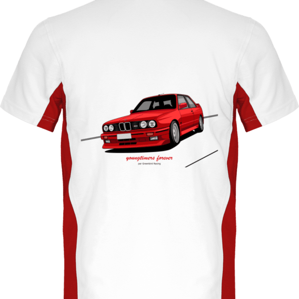 Polo M3 E30 rouge yountimers forever - White / Red - Dos