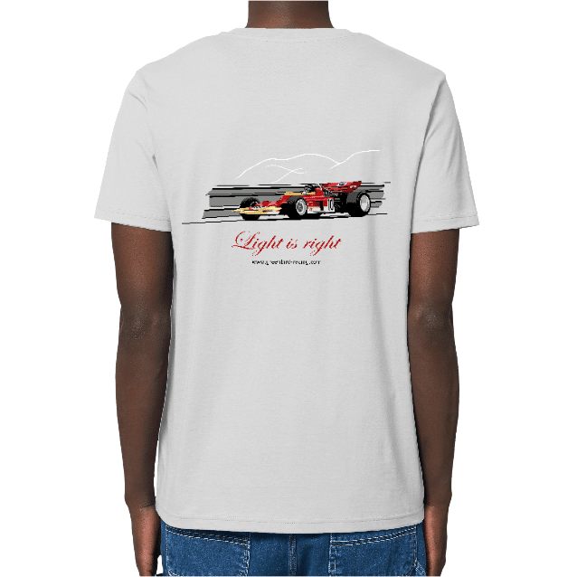 T-shirt Formule 1 1970 Lotus 72 Jochen Rindt Light is right – Image 3