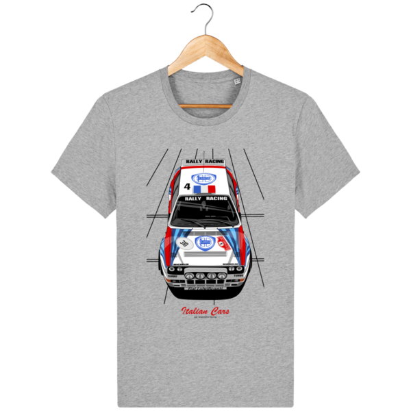 Lancia delta Integrale 16S Evo grA VHC T-shirt - Heather Gray - Face
