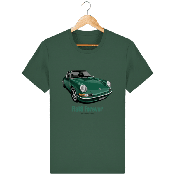 T-shirt Porsche vintage 2,4 verte 1968 - Bottle Green - Face