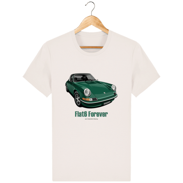 T-shirt Porsche vintage 2,4 verte 1968 - Vintage White - Face