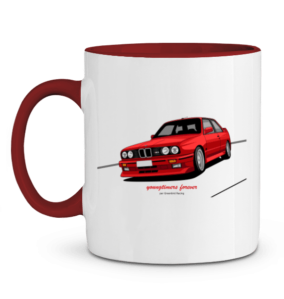 Mug BMW M3 E30 rouge - ROUGE - Profil gauche