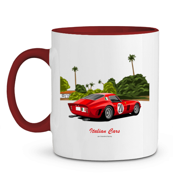 Mug Ferrari 250 GTO rouge italian cars - ROUGE - Profil gauche