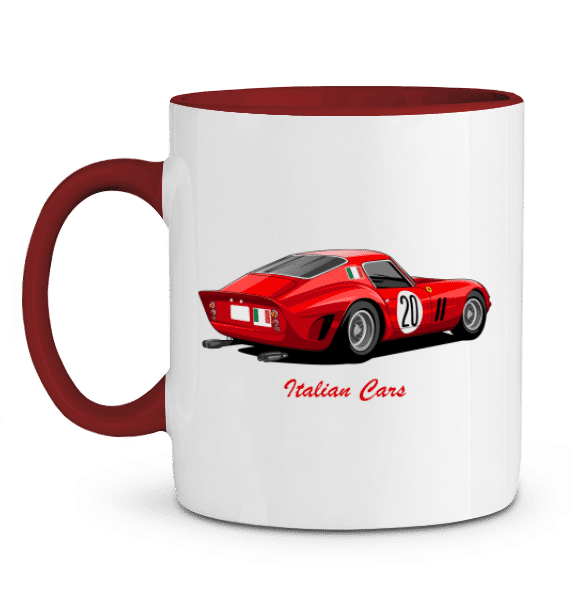 Mug Ferrari 250 GTO rouge italian cars v2 - ROUGE - Profil gauche