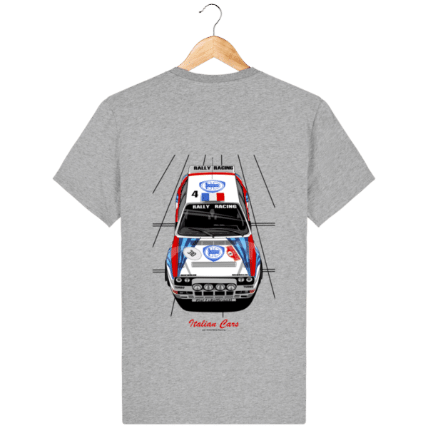 Lancia delta Integrale 16S Evo grA VHC T-shirt - Heather Gray - Back