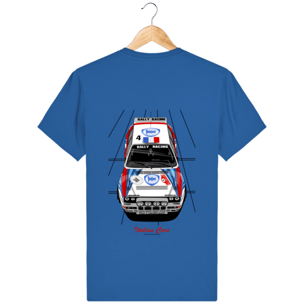 Lancia delta Integrale 16S Evo grA VHC T-shirt - Royal Blue - Dos