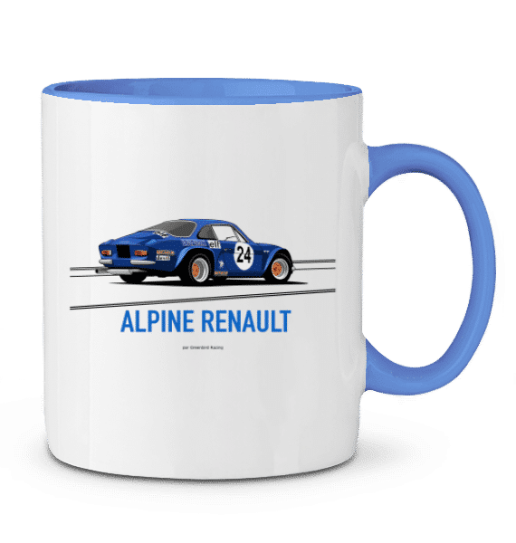 Mug ALPINE RENAULT A110 championne du monde 1973 - BLEU CAMBRIDGE - Profil droit