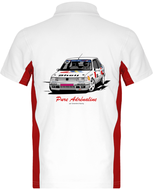 Polo Peugeot 309 GTI 16 gr A VHC 3 - White / Red - Dos