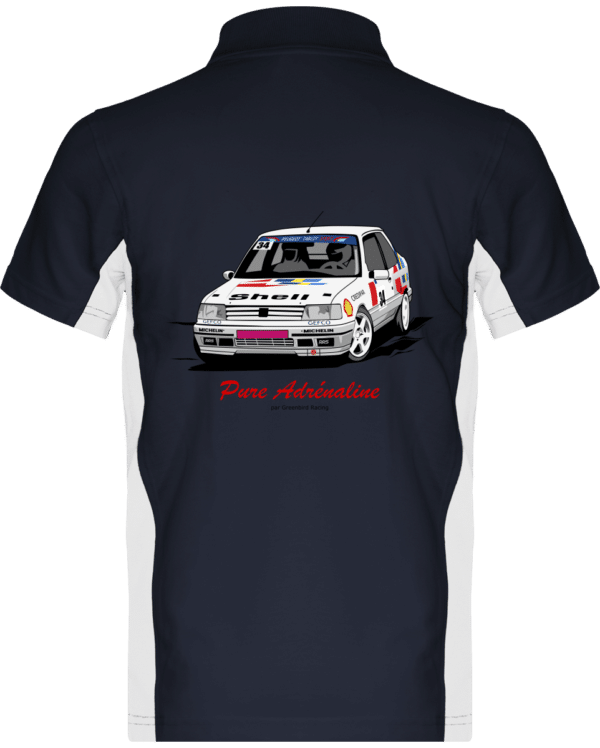 Polo Peugeot 309 GTI 16 gr A VHC 3 - Navy / White - Dos