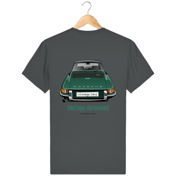 Vintage Porsche 2,4 green 1968 t-shirt - Anthracite - Back