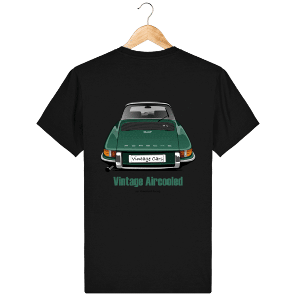 Vintage Porsche 2,4 green 1968 t-shirt - Black - Dos