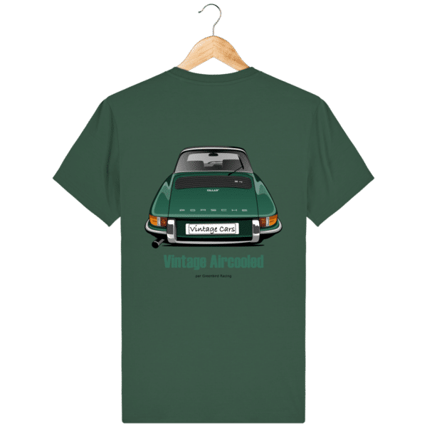 T-shirt Porsche vintage 2,4 verte 1968 - Bottle Green - Dos