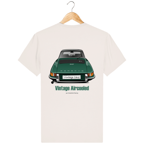 T-shirt Porsche vintage 2,4 verte 1968 - Vintage White - Dos