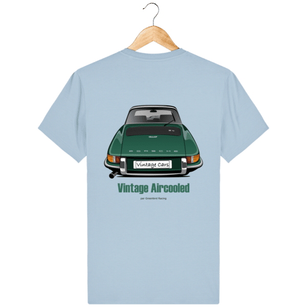 Vintage Porsche 2,4 green 1968 t-shirt - Sky blue - Back