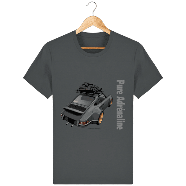 T-shirt Porsche 964 Backdating vintage pure adrénaline Homme 180g - Anthracite - Face