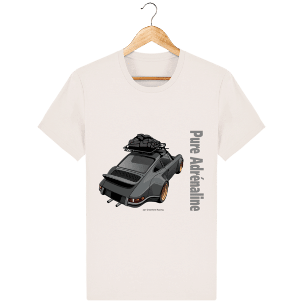 T-shirt Porsche 964 Backdating vintage pure adrenaline Man 180g - Vintage White - Face