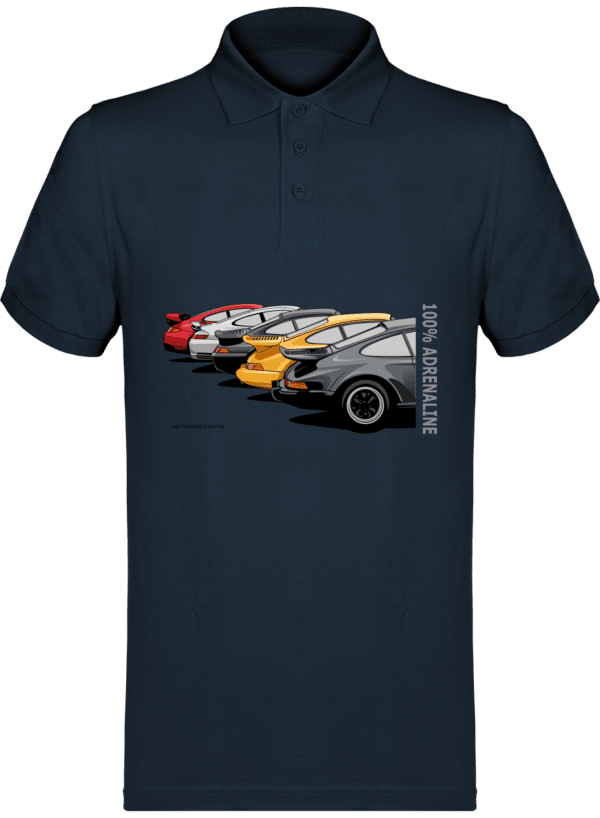 Polo PORSCHE 911, 964, 993, 996 997 turbo Man 180g - TT Navy - Face