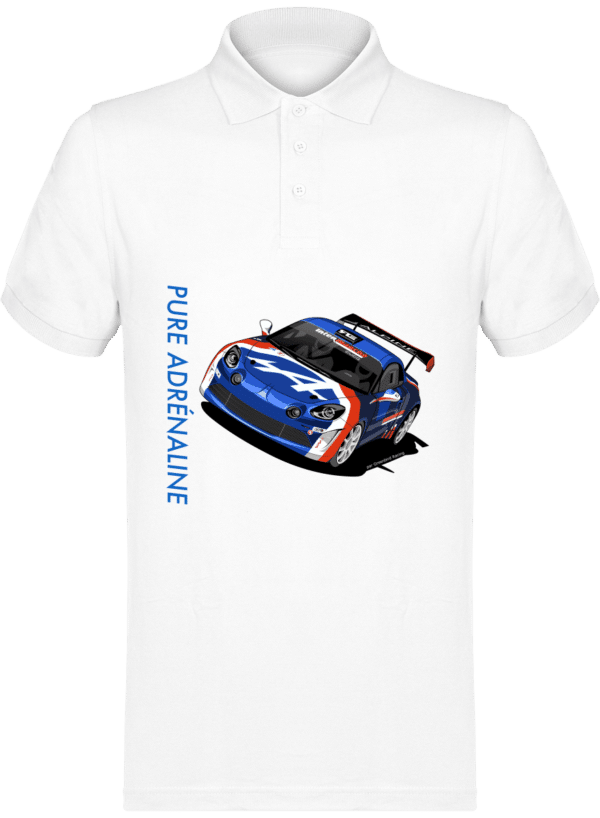 ALPINE A110 rally François Delecour Legend polo shirt 180g - TT White - Face