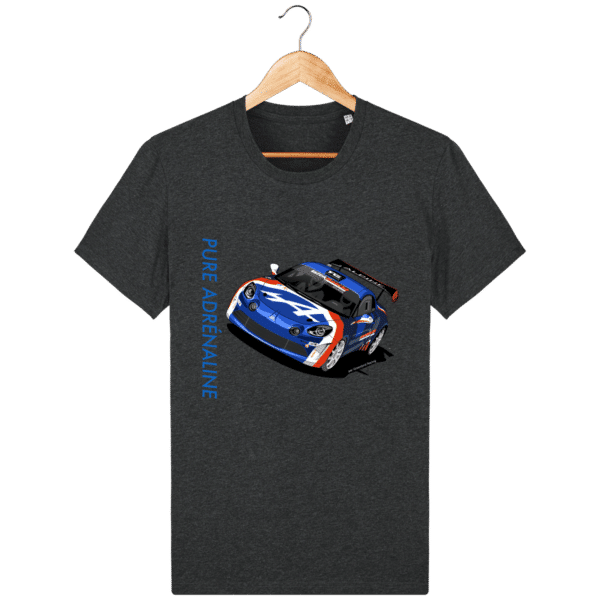 ALPINE A110 rally François Delecour Legend Pure adrenaline t-shirt - Dark Heather Gray - Face