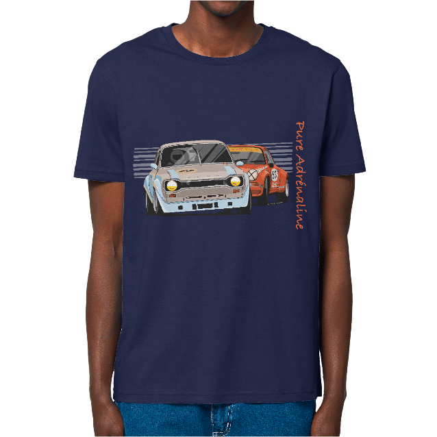 T-Shirt-911-versus-Ford-Escort-FRENCH-NAVY