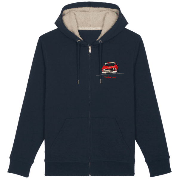 Sweat Alfa Romeo GTV6 evocation Yves Loubet Rallye d'Antibes 1985 Cotton hoodie - UNISEX - French Navy - Face