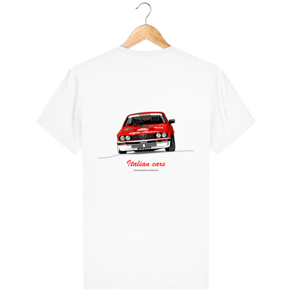 Alfa Roméo GTV6 Yves Loubet Rallye d'Antibes 1985 T-shirt - White - Back