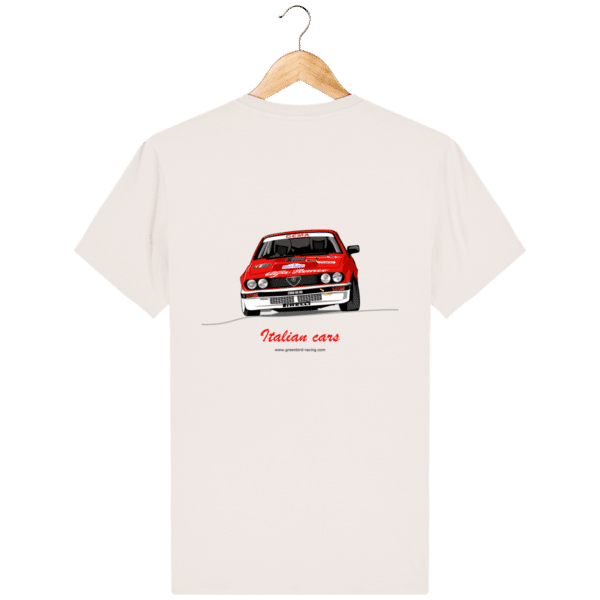 Alfa Roméo GTV6 Yves Loubet Rallye d'Antibes 1985 T-shirt - Vintage White - Back