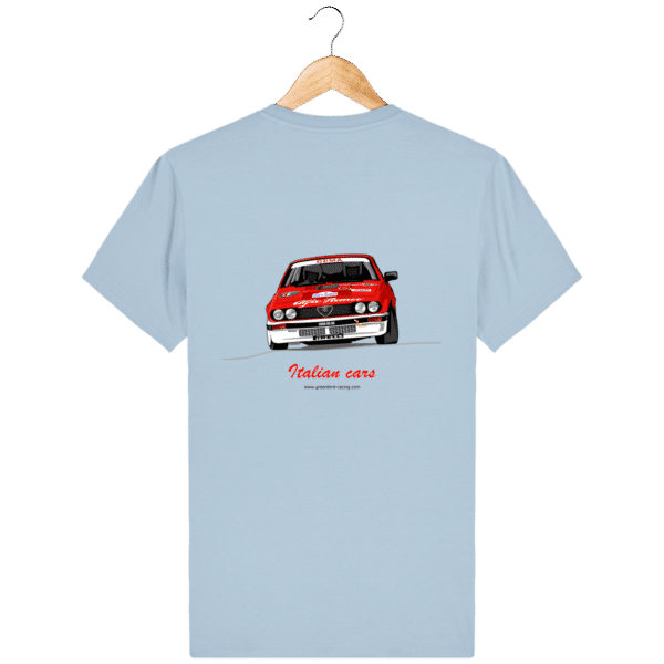 T-shirt Alfa Roméo GTV6 Yves Loubet Rallye d'Antibes 1985 - Sky blue - Dos