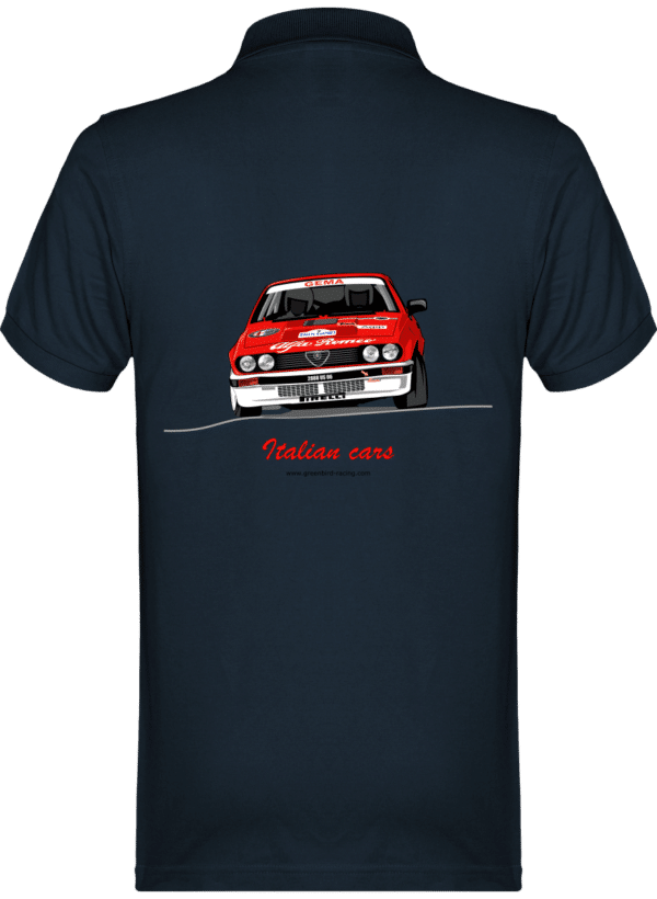 Polo Alfa Roméo GTV6 évocation Yves Loubet - Rallye D'Antibes 1985 - TT Navy - Dos