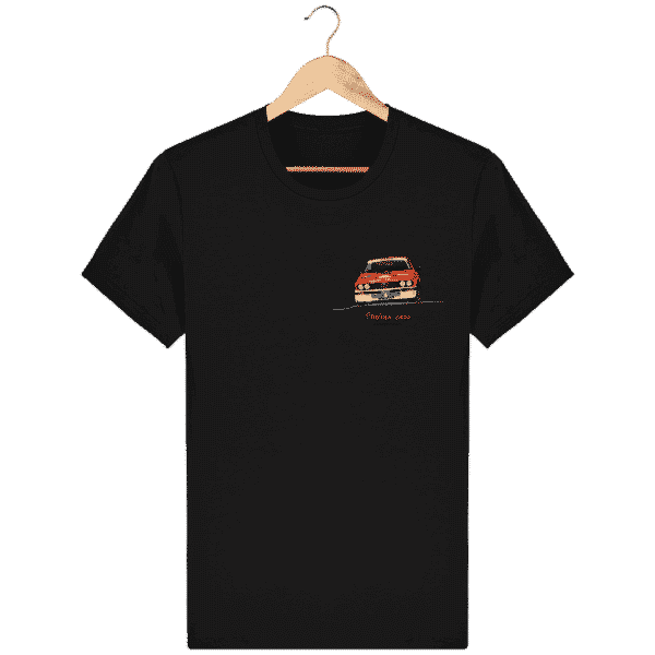 T-shirt Alfa Roméo GTV6 Yves Loubet Rallye d’Antibes 1985 impression poche - Black - Face