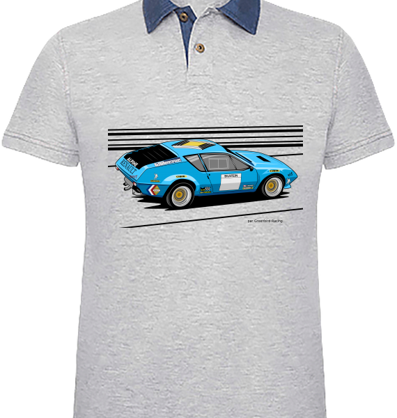 Polo Alpine A310 groupe 4 VHC bleue - Denim / Heather Grey - Plexus