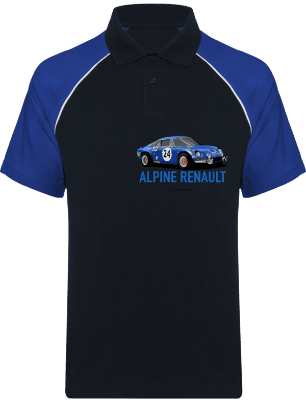 Polo ALPINE RENAULT A110 championne du monde 1973 - Navy / Royal Blue - Face