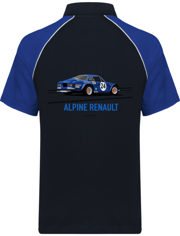 Polo ALPINE RENAULT A110 championne du monde 1973 - Navy / Royal Blue - Dos