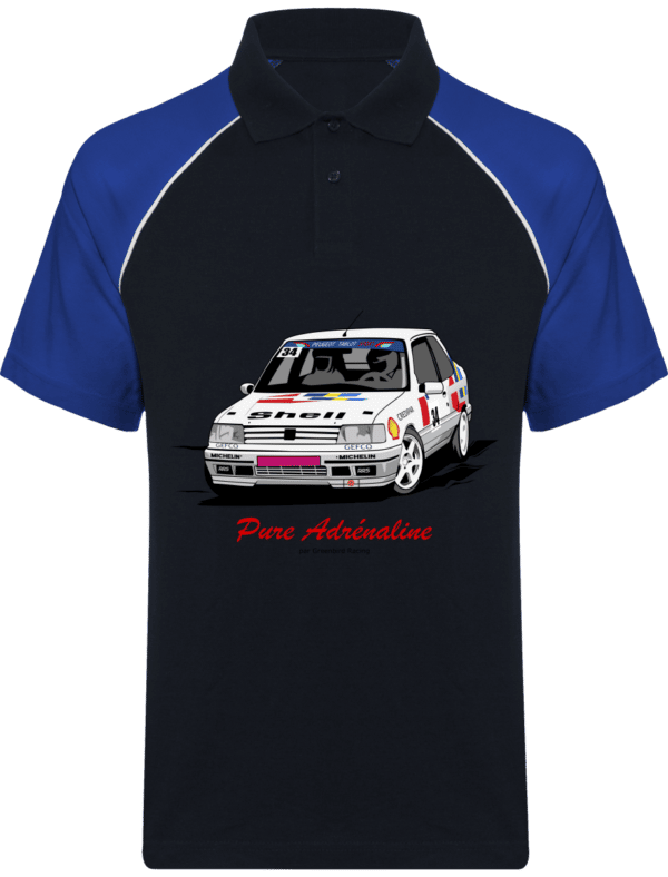 Polo Peugeot 309 GTI 16 gr A VHC 3 - Navy / Royal Blue - Face